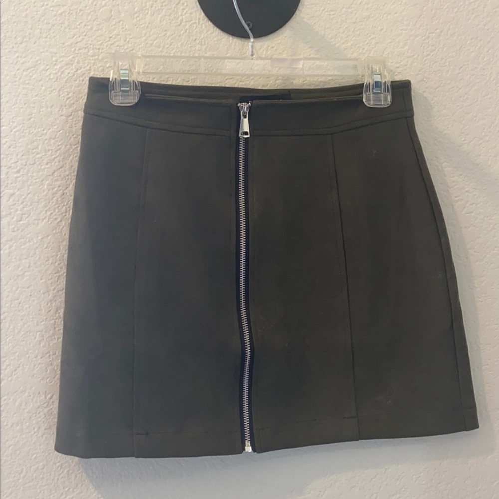Green zip front mini